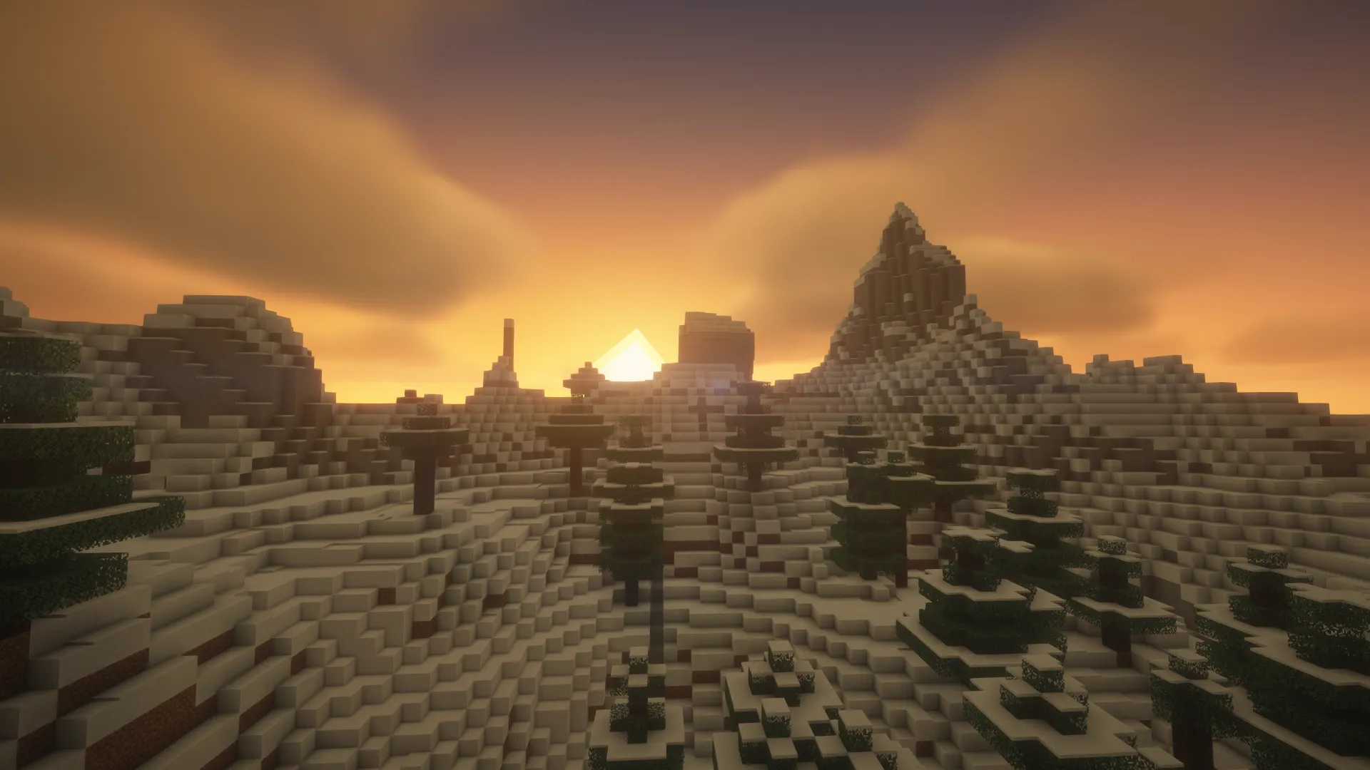 Sunrise over mountains