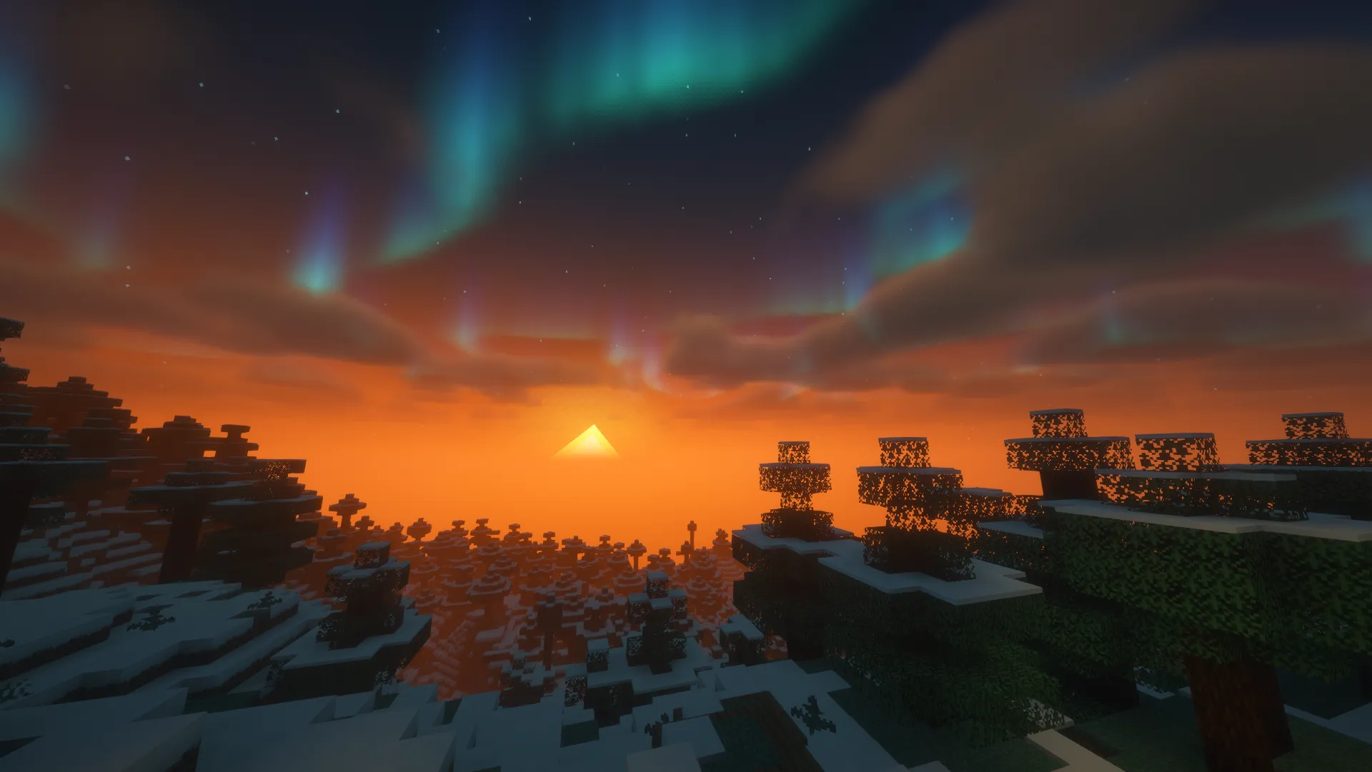 Sunset over Snow